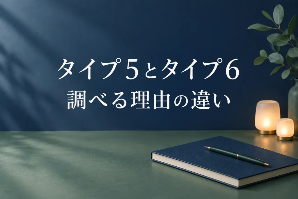 エニアグラムのタイプ5と6の違いの考察・解説記事の表紙。