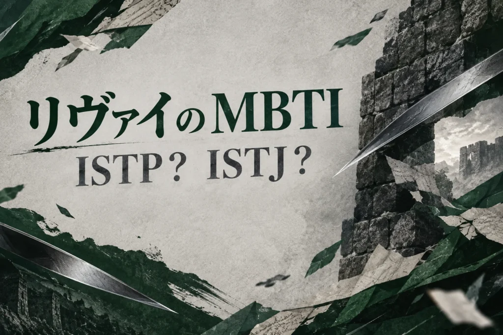 リヴァイのMBTIをISTP・ISTJで比較する鋼と壁のイラスト