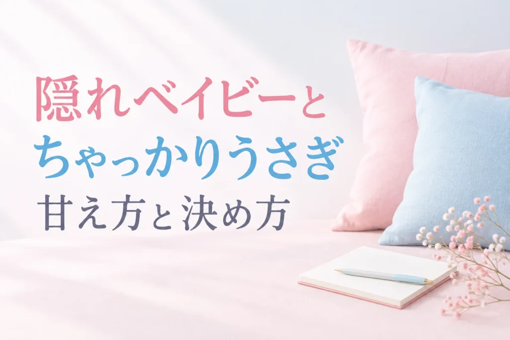 隠れベイビーとちゃっかりうさぎの違いを解説する記事の表紙。