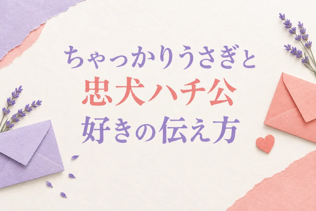 ちゃっかりうさぎと忠犬ハチ公の違い｜FCRE・FCPEの好きの伝え方の記事の表紙