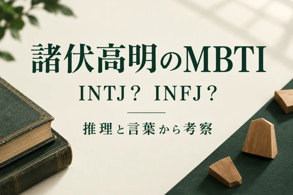 諸伏高明のMBTIはINTJ？INFJとの違いを推理と言葉選びから考察を解説する記事の表紙。