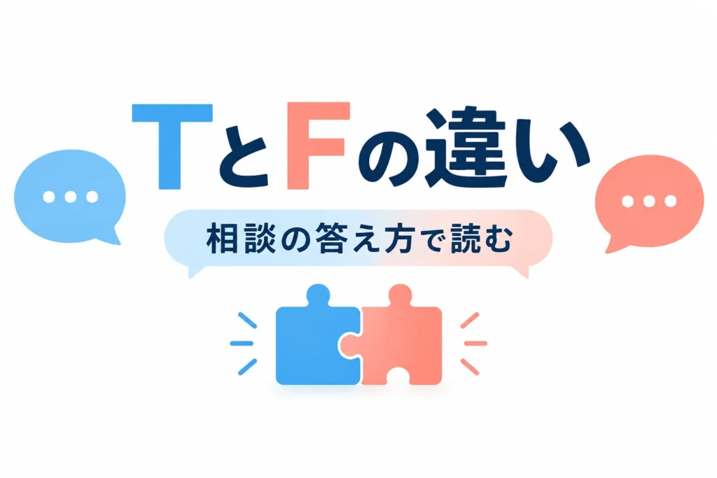 MBTIのTとFの違いを解説する記事の表紙。